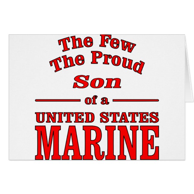 The Few The Proud Son Of A United States Marine (Front Horizontal)