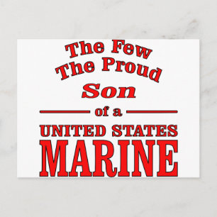 The Few The Proud Son Of A United States Marine Postcard