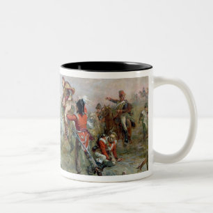 The Field at Waterloo (oil on canvas) Two-Tone Coffee Mug
