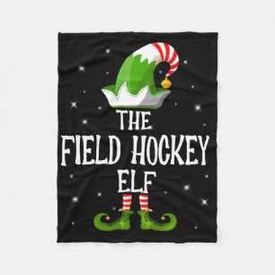 The Field Hockey Elf Family Matching Group Christm Fleece Blanket