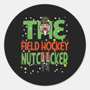 The Field Hockey Nutcracker Funny Christmas Pajama Classic Round Sticker
