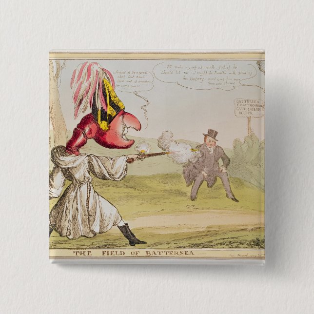 The Field of Battersea, 1829 15 Cm Square Badge (Front)