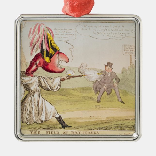 The Field of Battersea, 1829 Metal Tree Decoration (Front)