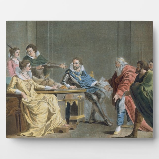 The Fieldmarshal of Brissac Distributes the Dowry Plaque (Front)