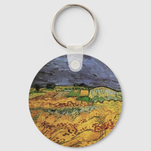 The Fields by Vincent van Gogh Key Ring