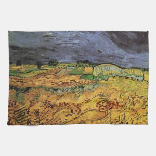 The Fields by Vincent van Gogh Tea Towel