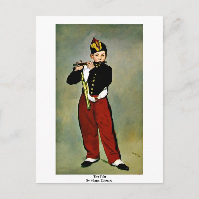 The Fifer By Manet Edouard Postcard (Front)