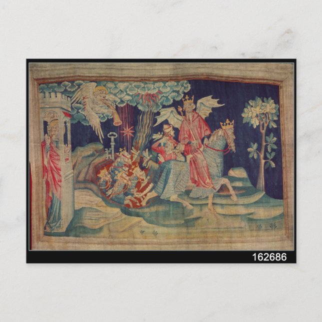 The Fifth Trumpet and the Locusts Postcard (Front)