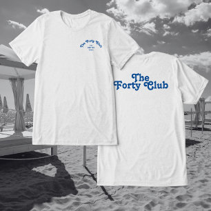 The Fifty Club Grey Oversize 40th Birthday Party  Tri-Blend Shirt