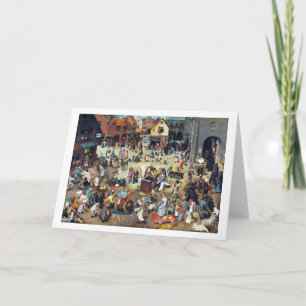 The Fight Between Carnival and Lent, Bruegel Card