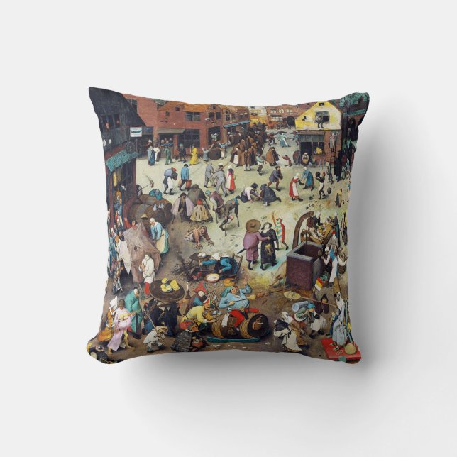 The Fight Between Carnival and Lent, Bruegel Cushion (Front)