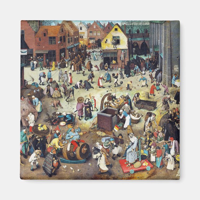 The Fight Between Carnival and Lent, Bruegel Magnet (Front)