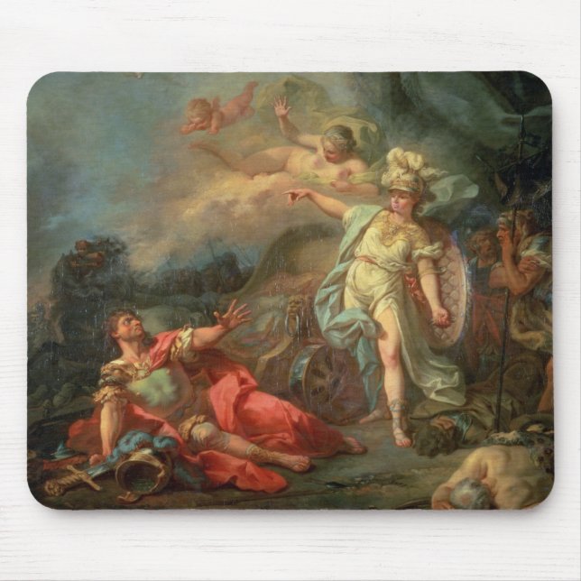 The fight between Mars and Minerva, 1771 (oil on c Mouse Mat (Front)