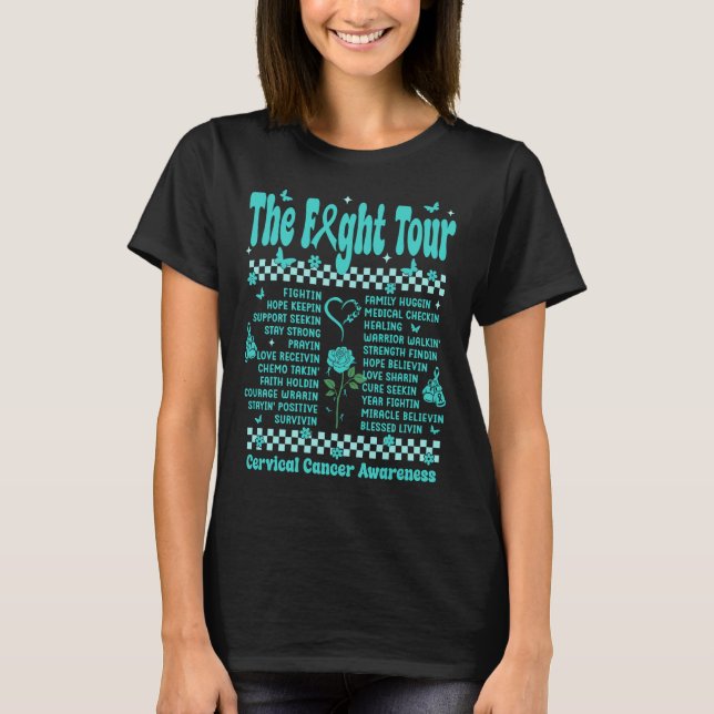The Fight Tour Cervical Cancer Awareness T-Shirt (Front)