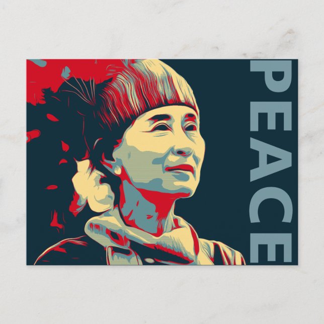 THE FIGHTER - Aung San Suu Kyi | Custom Postcard (Front)