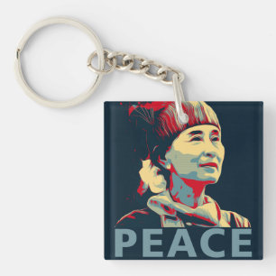 THE FIGHTER-Aung San Suu Kyi Personalised Keychain