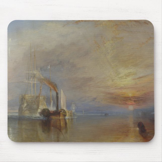 The Fighting Temeraire (by J.M.W. Turner) Mouse Mat (Front)