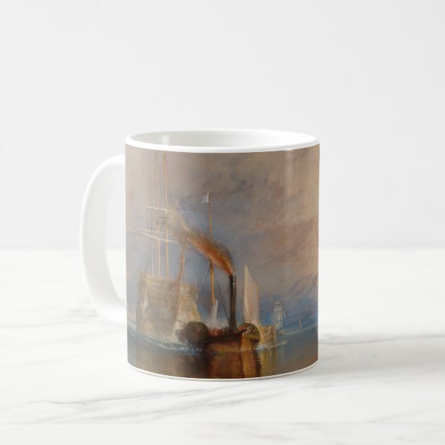 The Fighting Temeraire Turner Sunset Seascape Coffee Mug (Front Left)