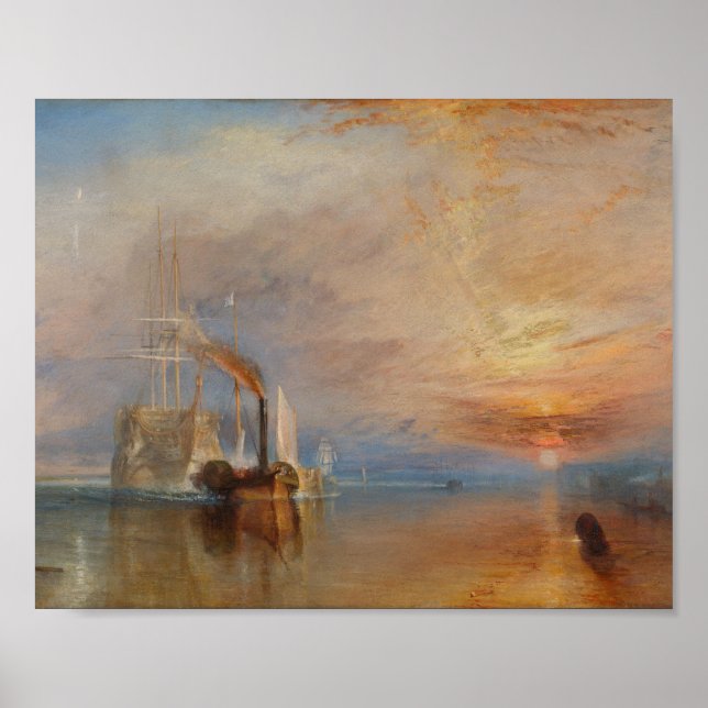 The Fighting Temeraire Turner Sunset Seascape Poster (Front)