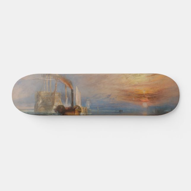 The Fighting Temeraire Turner Sunset Seascape Skateboard (Horz)