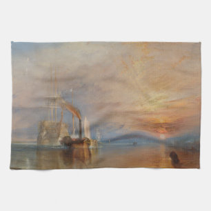 The Fighting Temeraire Turner Sunset Seascape Tea Towel