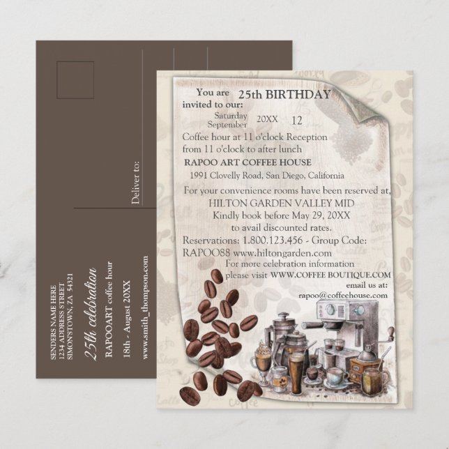 The Fika Swedish Coffee Morning Tradition Announcement Postcard (Front/Back)