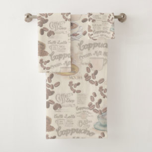 The Fika Swedish Coffee shop  Bath Towel Set