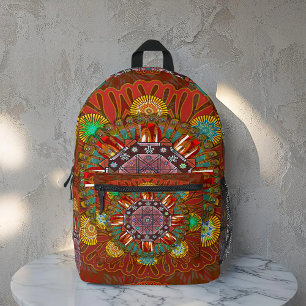 The Filter Floral Red of Squire Manipur Mandala Printed Backpack