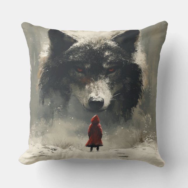 the final batlle of little redhood  cushion (Front)