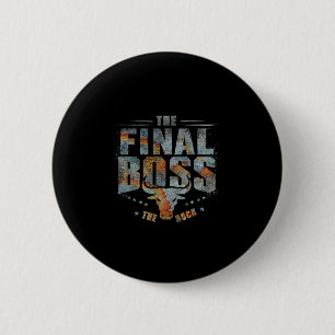The Final Boss Vintage Rock Music Final Boss Gamer 6 Cm Round Badge