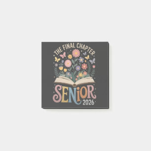 The Final Chapter Senior 2026 Graduation Blossom Post-it Notes