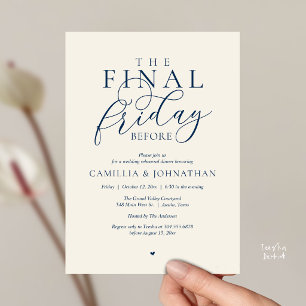 “The Final Friday Before” Romance Rehearsal Dinner Invitation