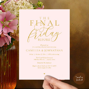 “The Final Friday Before” Romance Rehearsal Dinner Invitation