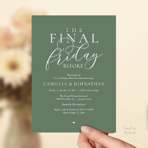 “The Final Friday Before” Romance Rehearsal Dinner Invitation