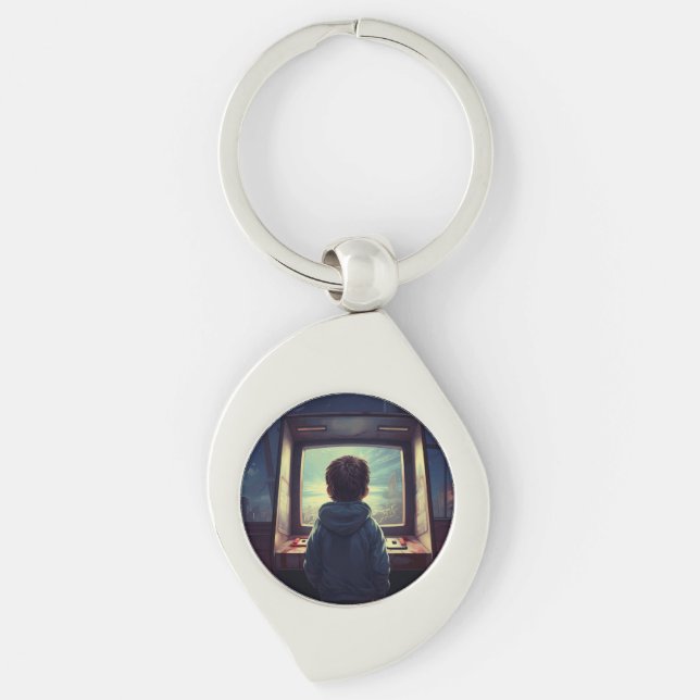 The Final Level | A Retro Arcade Dream Key Ring (Front)