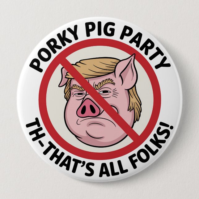 The Final Snort: Ending the Political Monopoly 10 Cm Round Badge (Front)