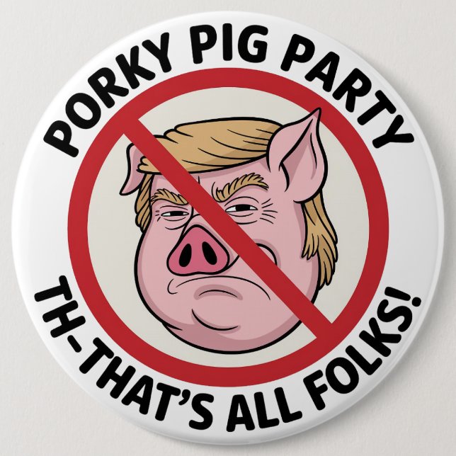 The Final Snort: Ending the Political Monopoly 6 Cm Round Badge (Front)