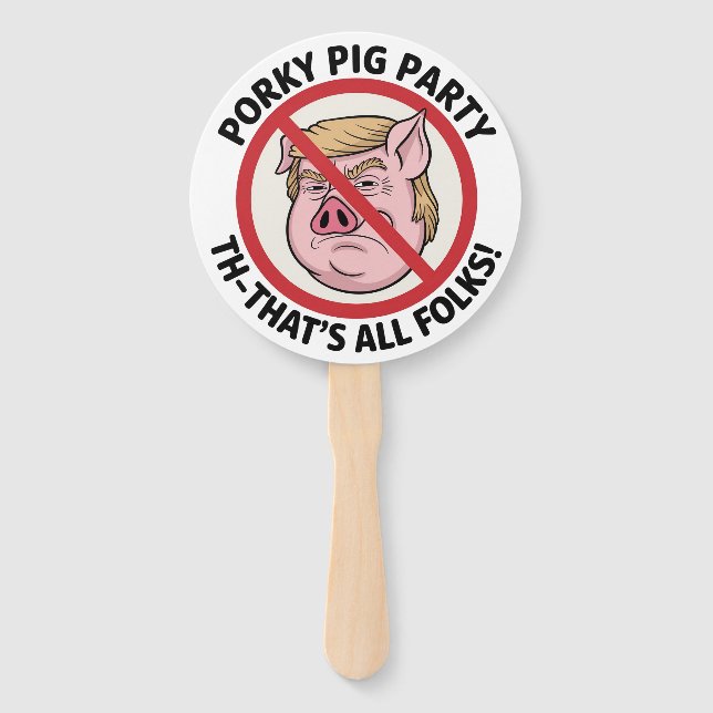 The Final Snort: Ending the Political Monopoly Hand Fan (Front)