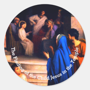 The Finding in the Temple Catholic  Classic Round Sticker