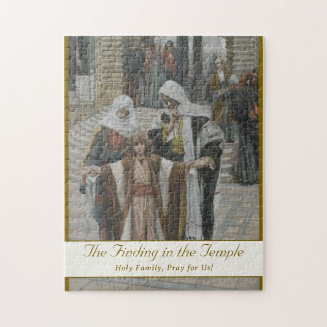 The Finding in the Temple Customisable Jigsaw Puzzle (Vertical)