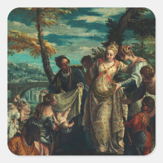The Finding of Moses by Veronese Fine Art Square Sticker