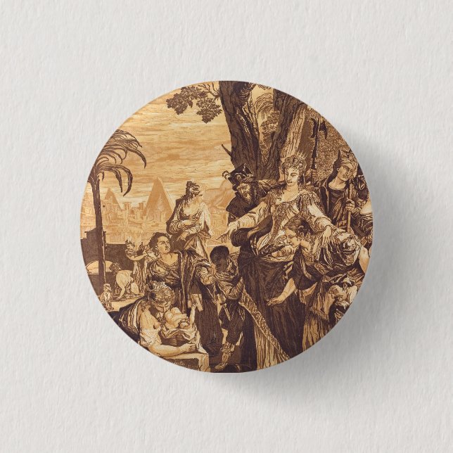 The Finding of Moses from Book of Exodus 3 Cm Round Badge (Front)