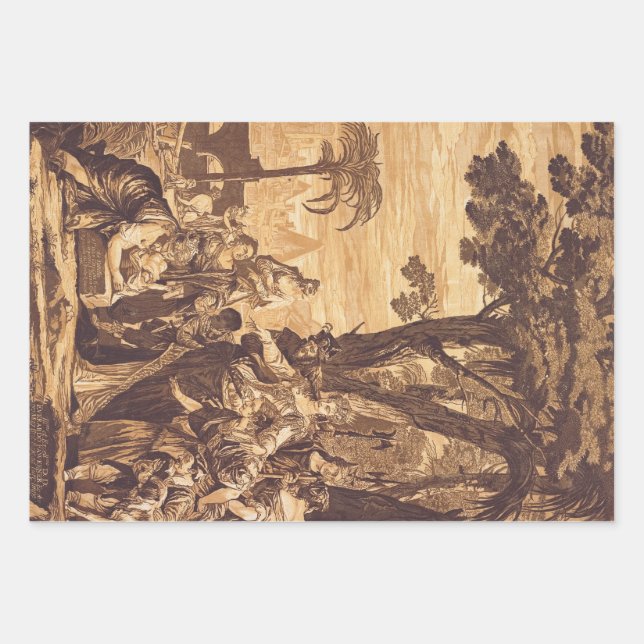 The Finding of Moses from Book of Exodus Wrapping Paper Sheet (Front)