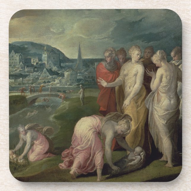 The Finding of Moses (oil on canvas) Coaster (Front)
