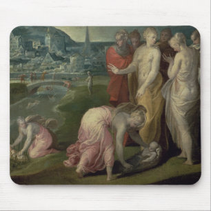 The Finding of Moses (oil on canvas) Mouse Mat