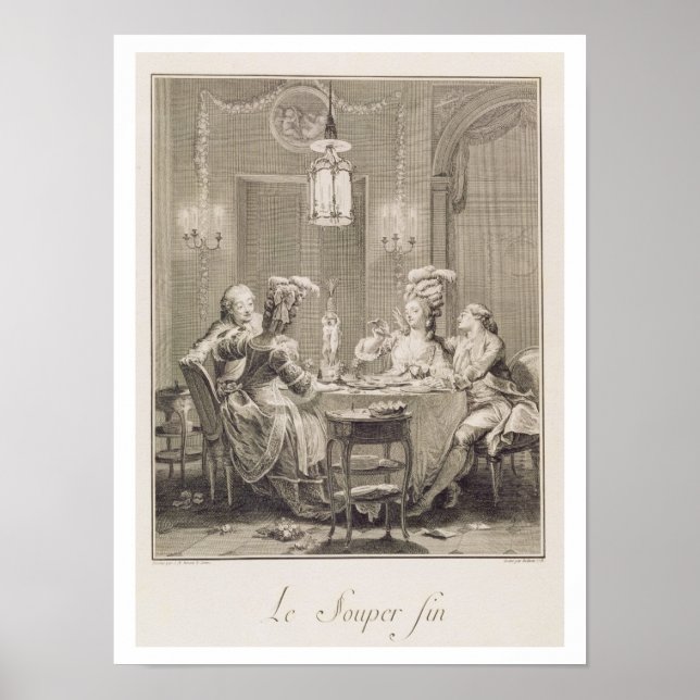 The Fine Supper, 1781, engraved by I.S. Helman (17 Poster (Front)