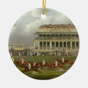 The Finish of the Epsom Derby in 1822 Ceramic Tree Decoration
