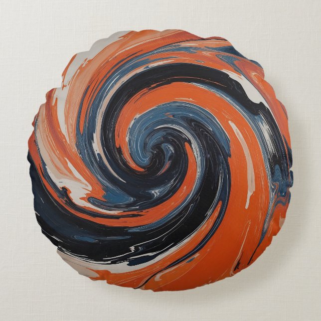 The Fire and Water Trap Round Cushion (Front)