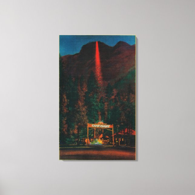 The Fire Fall from Glacier Point Canvas Print (Front)