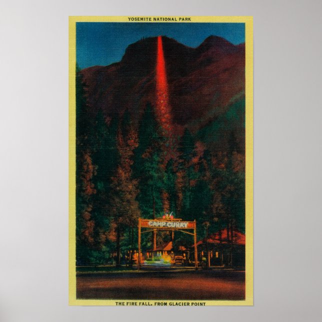 The Fire Fall from Glacier Point Poster (Front)
